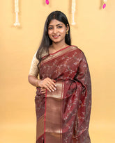 SC4031 - Dola Saree With Black Print